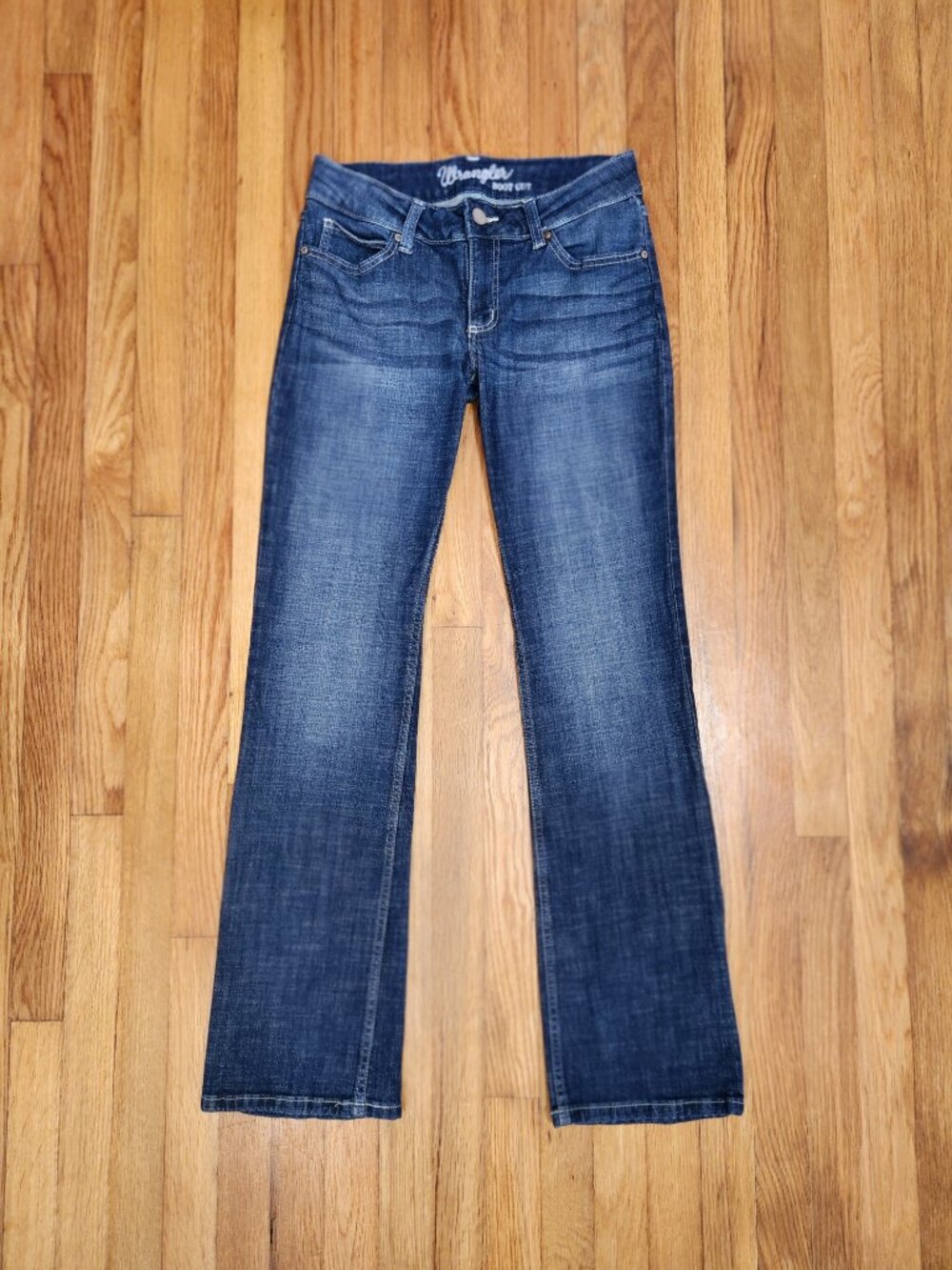 Wrangler Bootcut Jeans 7x34 Dark Wash Stretch Western Denim